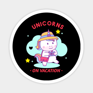 Unicorns On Vacation | Cute Baby Magnet